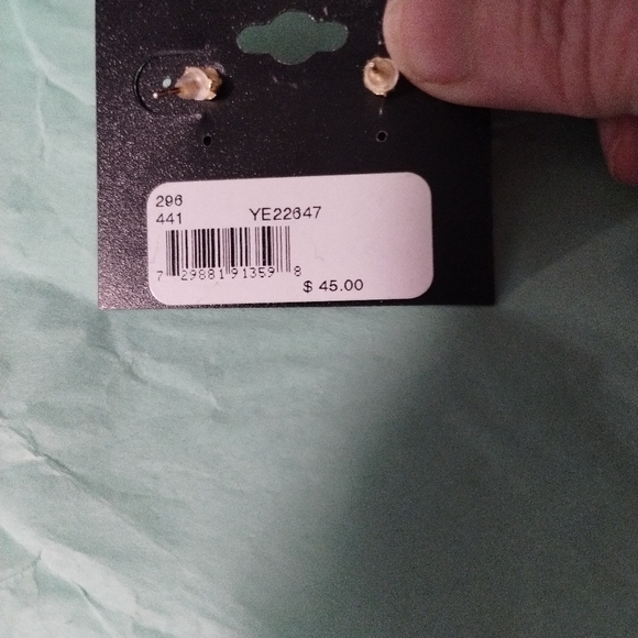 NWT Aqua Sterling Silver Gold Earrings - Picture 2 of 2